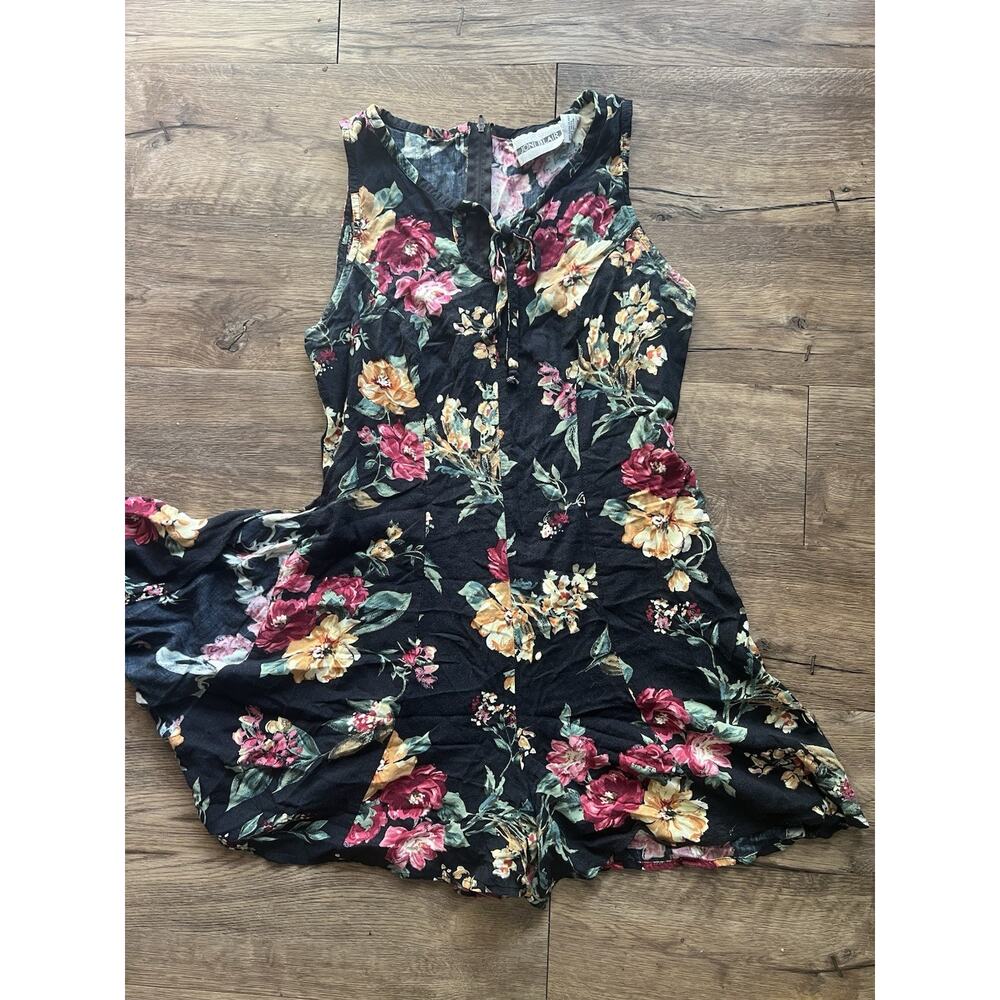 Vintage Skort Dress Romper Size‎ 7/8 Rayon 1990’s Floral Joni Blair